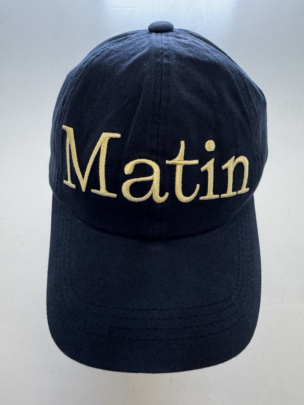 MATIN logo embroidered baseball cap, navy blue